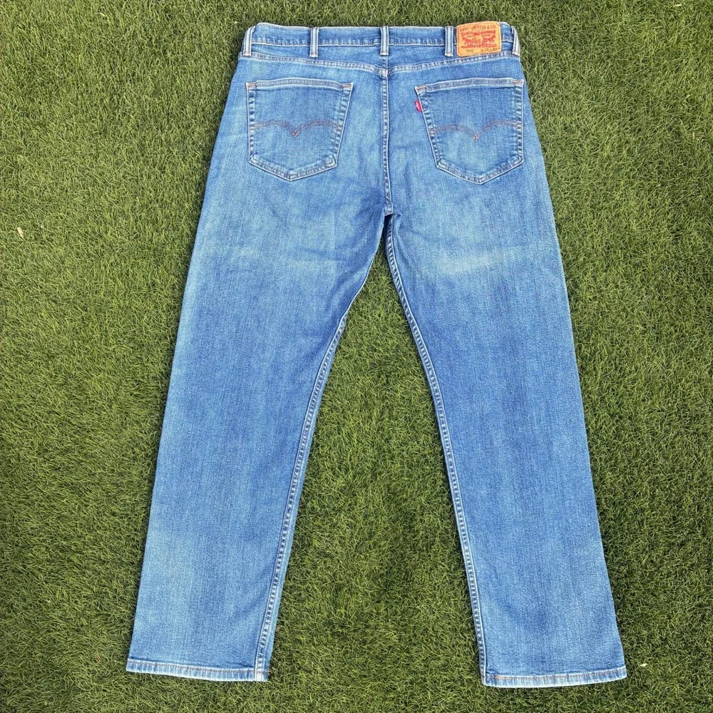 Levis 505 Regular Fit Straight Leg Jeans Mens 38x30 Blue Medium Wash Denim Pants